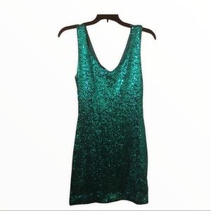 Sequence green dress